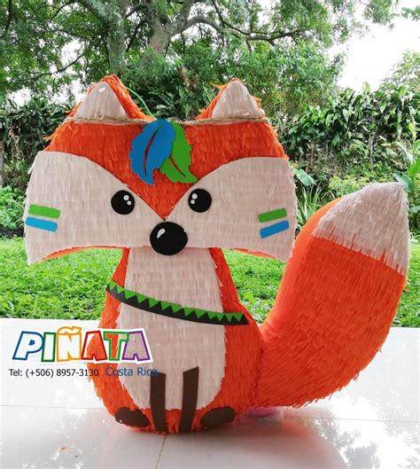 Piñata Zorro Piñata Animales Del Bosque Piñata Animales Fox Birthday