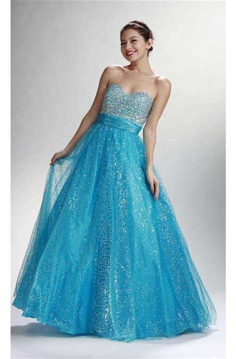 Sparkly A Line Sweetheart Corset Long Turquoise Sequined Mesh Prom