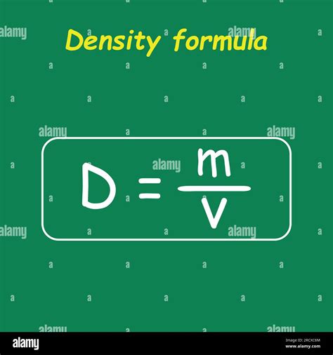 Density Mass And Volume Formula In Chemistry Vector Illustration