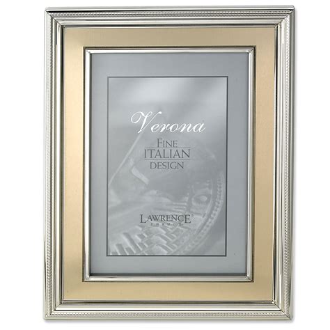 4x6 Silver Plated Metal Picture Frame Brushed Gold Inner Panel