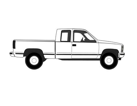 Pickup Truck Pick Up Truck Black And White Clipart Clipart Kid 2 Image