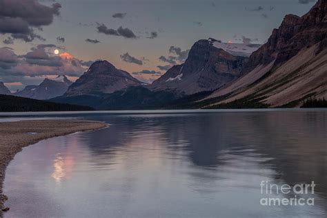 Rising Moon Sunset Banff National Park Photograph By Daryl L Hunter