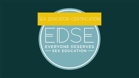 Edse Now Enrolling For Expanded Sex Educator Certification Program