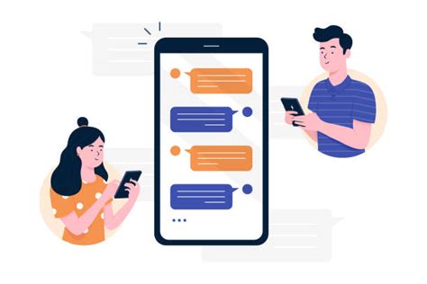 1300 Two People Talking Phone Illustrations Royalty Free Vector