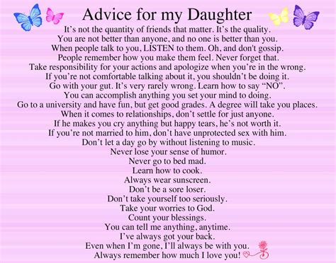 Advice For My Daughter Things I Want Her To Know How Are You