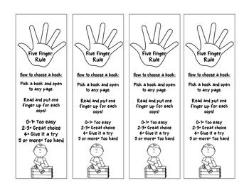 These coloring pages are meant to help children learn to pray. Five Finger Rule Bookmarks by Bee Thankful | Teachers Pay ...