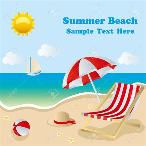 Beach Clipart Set Clip Art Beach Set Summer Png Format Vector Digital