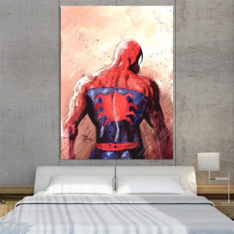 The Spider Man Back Style 1pcs Wall Art Canvas Print Superheroes Gears
