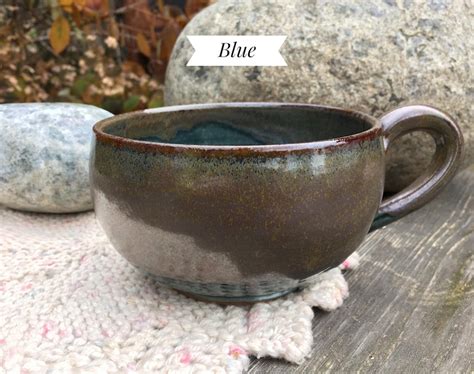 Soup Mug Handmade Pottery Soup Mug Etsy