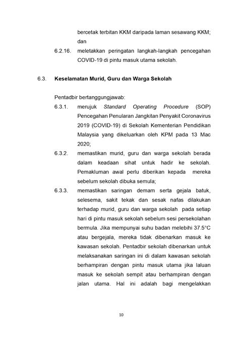 Garis panduan pengurusan pembukaan semula sekolah (4 jun 2020). SMK PUTERI TITIWANGSA: GARIS PANDUAN PENGURUSAN PEMBUKAAN ...