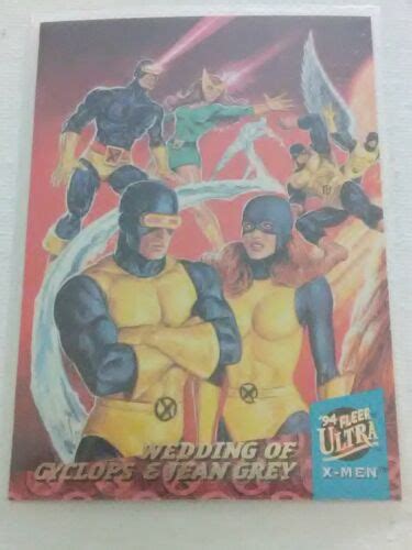 1994 X Men Wedding Of Cyclops And Jean Grey 124 Marvel Comics Card Near