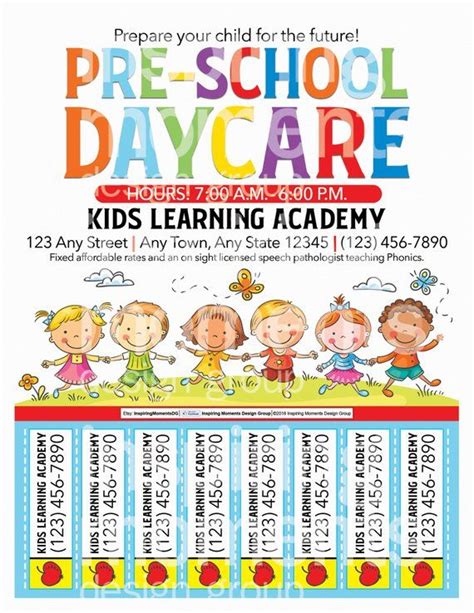 Pre School Day Care Flyer Printable Child Care Small Etsy In 2021