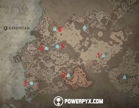 Diablo 4 Kehjistan All Waypoint Locations