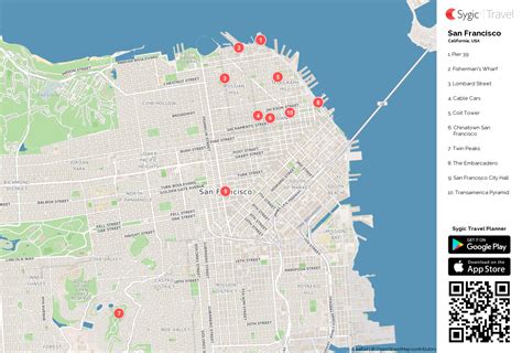 Printable Map Of San Francisco World Map