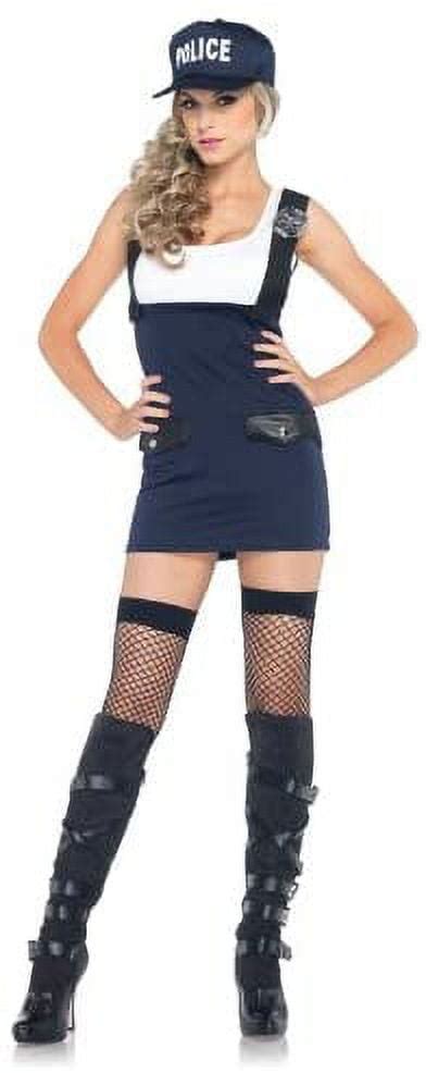 Arresting Officer Police Cop Blue Fancy Dress Up Halloween Sexy Adult