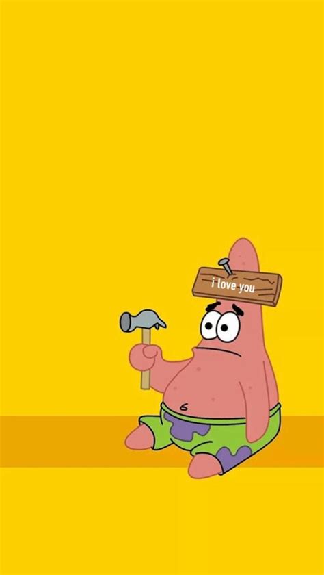 Patrick Star Aesthetic I Love You Spongebob Wallpaper Cartoon