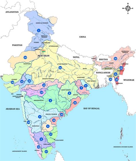 Map Of India With Rivers Maps Of The World