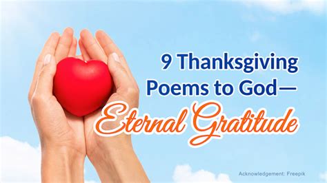 9 Thanksgiving Poems To God—eternal Gratitude