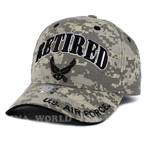 Us Air Force Retired Hat Acu Digital Camo W Wings Logo