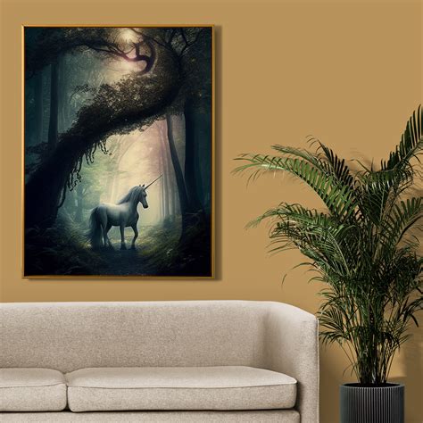 Enchanted Forest And A Unicorn Ink And Pixels