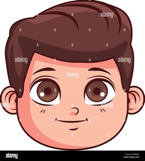 Cute Boy Face Cartoon Stock Vector Image And Art Alamy