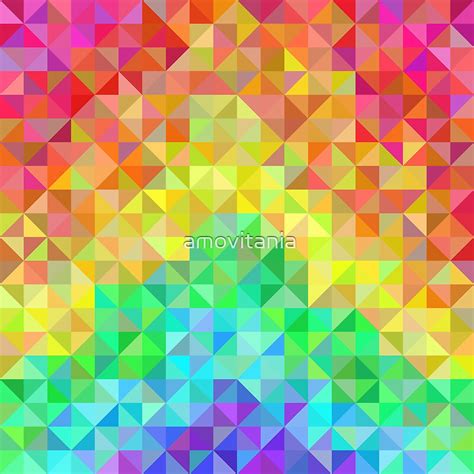 Abstract Spectrum Background From Rainbow Triangles Art Prints By