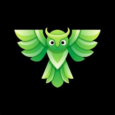 Green Owl Logo Vector Free Download