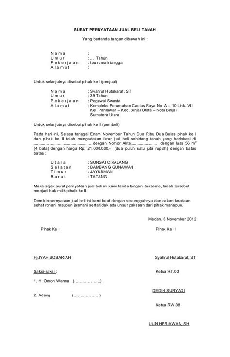 Pembatalan pendaftaran jama'ah haji setelah dp atau setoran awal bpih (biaya penyelenggaraan ibadah haji) untuk jama'ah haji batal dengan alasan meninggal surat keterangan kematian yang dikeluarkan oleh lurah atau kepala desa atau rumah sakit setempat jika meninggal di rumah sakit. 15+ Contoh Surat Perjanjian Jual Beli Tanah Atau Rumah ...