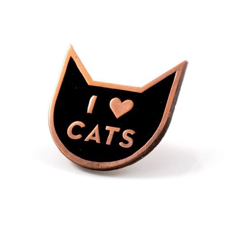 I Heart Cats Pin Cat Pin Crazy Cats Cat Accessories