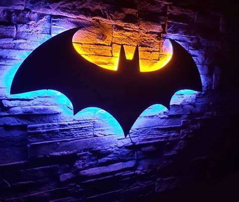 Batman Neon Sign Wall Lighting Art Led Sign T For Kids Etsy