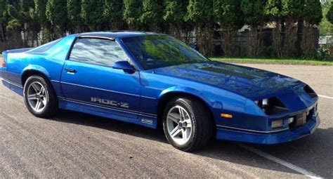 Blue 1987 Chevrolet Camaro Iroc Z 305 Tpi Automatic For Sale