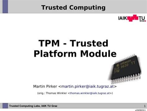 Tpm Trusted Platform Module