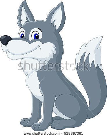 Cute Wolf Cartoon Stock Vector Royalty Free 528897361 Shutterstock