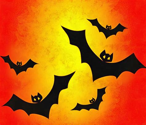 Small Bat Bats Vampire Halloween Night Scary Dusk Flight