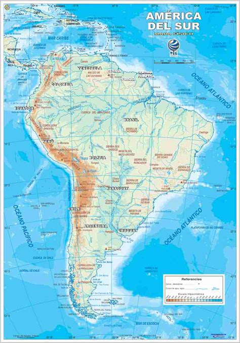 mapa fisico de sudamerica
