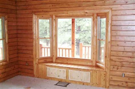 Log Cabin Bay Window Bing Images Interior Window Trim Log Cabin