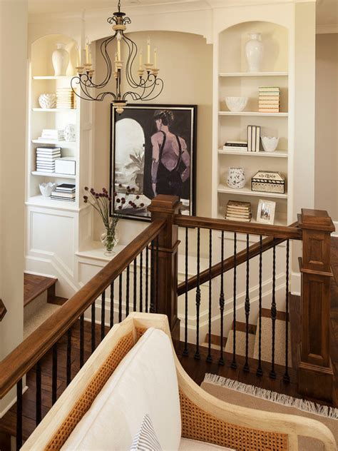 Wooden staircases are classy and add a touch of the outdoors. Staircase Built Ins - Traditional - entrance/foyer ...