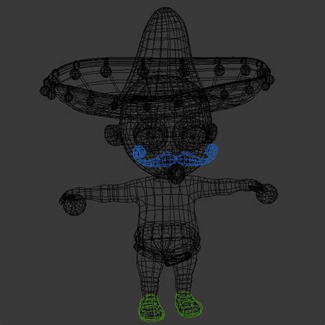 Mexican Baby Cartoon Rigged 3d Model Rigged Cgtrader