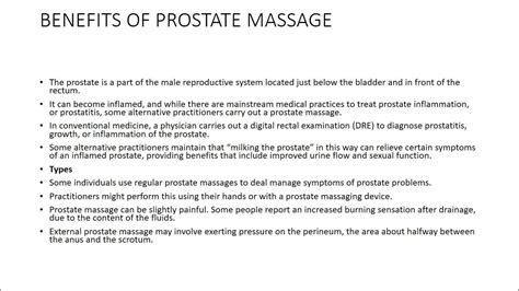 Benefits Of Prostate Massage Youtube