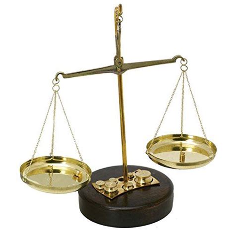 Brass Weighing Scale Balance Justice Law Scale Decoration Gimmick World