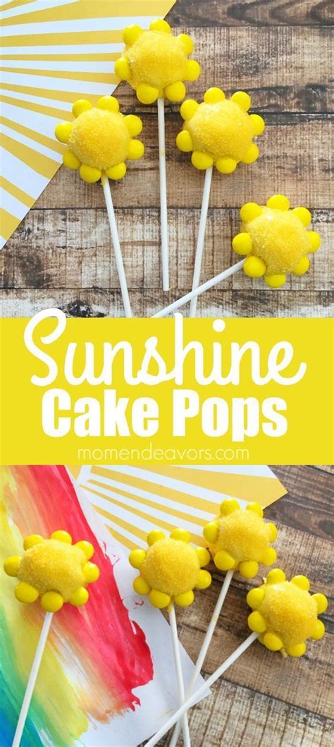 Sunshine Cake Pops Brighten Someone S Day With These Cute Homemade Cake Pops Perfect For A