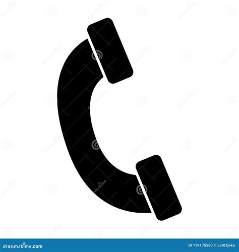 Telephone Silhouette Business Icon Stock Vector Illustration Of