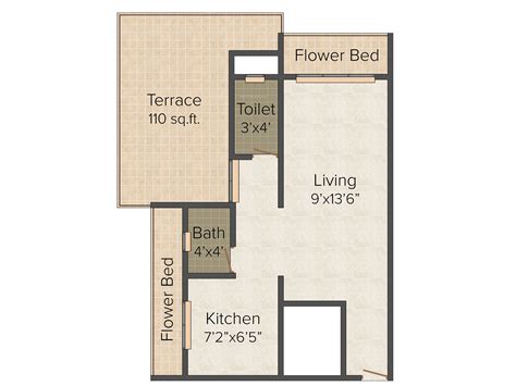 530 Sq Ft 1 Bhk 1t Apartment For Sale In Space India Builders And