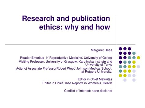 Ppt Research And Publication Ethics Why And How Powerpoint
