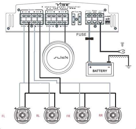 Wiring a sub, amp, and head unit can take quite a bit of time and you'll have to have quick access to a lot of tools. Stereo Amplifier To Mono Speaker - Circuit Diagram Images