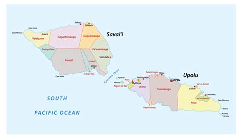 Map Of The Samoan Islands World Map