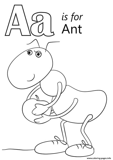 If a second critic was as sturdy as an hymenopter, she would be able to obtain a car! Letter A Is For Ant Coloring Pages Printable