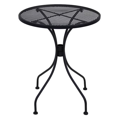 Black Steel Mesh Round Outdoor Bistro Table 24 At Home