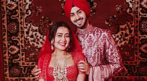 Neha Kakkar Rohanpreet Wedding The Couple Looks Picture Perfect In Red Fashion News The
