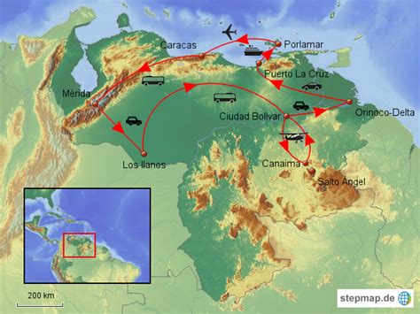 Stepmap Venezuela Landkarte Für Südamerika
